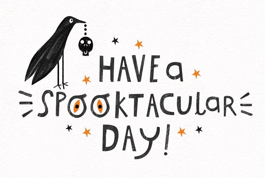 Illustration of brk happy halloween rabit text web