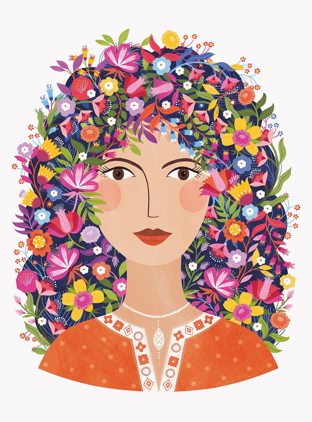 Illustration of brk0317 blooming lovely lady web