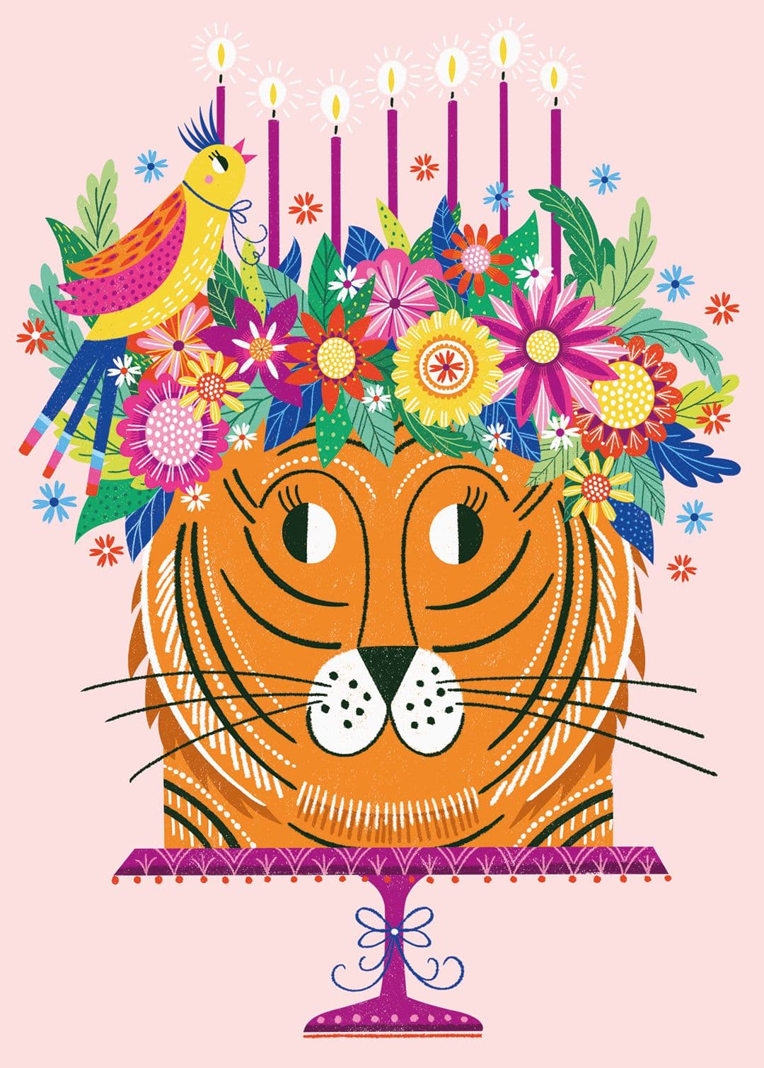 Illustration of brk0261 happy birthday tiger cake web
